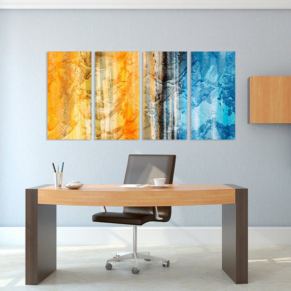Extra large canvas wall art Modern abstract canvas print Bright wall art Multi panel canvas room wall decor Abstract canvas painting