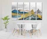 Blue ridge mountains abstract wall art canvas paintings,  nature wall art Japanese art canvas,  smoky mountains gift