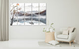 Asian framed wall art, blue ridge mountains canvas painting, rocks and mountains 3 piece frame canvas, mountains posters