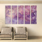 Abstract canvas wall art, purple and gold marble wall decor canvas, abstract paintings, multi panel wall art, marble canvas