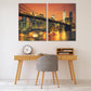 Brooklyn bridge print New york city painting extra large multi panel wall art American bridge home wall decor framed art print canvas