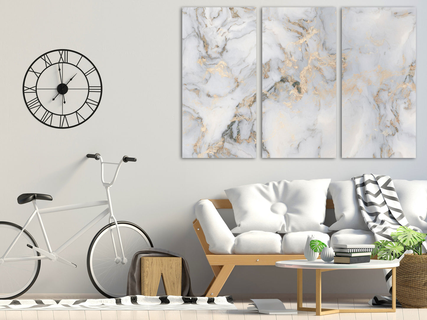 Marble canvas abstract, marble wall decor, white and gold wall art abstract wall art paintings on canvas, multi panel wall art