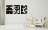 Mid century modern abstract wall art, printable wall art set of 3, minimalist wall art, geometric canvas painting