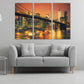 Brooklyn bridge print New york city painting extra large multi panel wall art American bridge home wall decor framed art print canvas