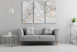 Marble canvas abstract, marble wall decor, white and gold wall art abstract wall art paintings on canvas, multi panel wall art