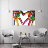 Heart wall art, love paintings, valentines day gift, love picture, heart wall decor, couple in love art