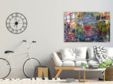Abstract street art canvas, love paintings, graffiti wall art canvas paintings, trendy wall art, graffiti poster, red heart wall art