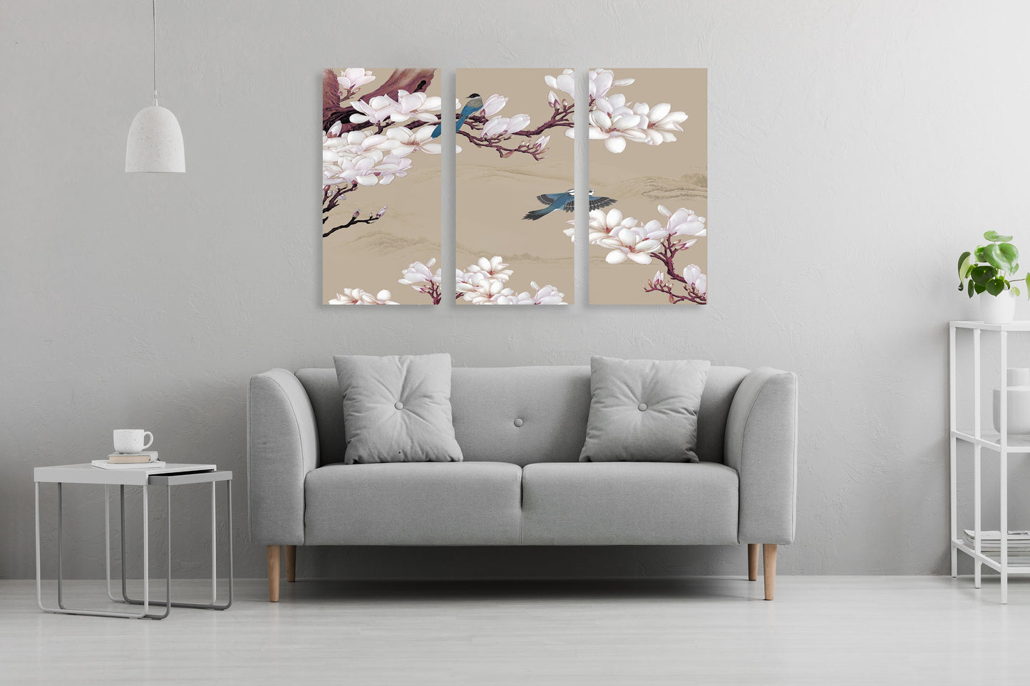 Magnolia painting, floral wall art, japanese wall art canvas, japanese prints wall art asian wall art huge wall art