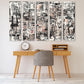 Abstract modern art print, multi panel canvas, abstract city painting, street art posters, extra large wall art, abstract people wall art