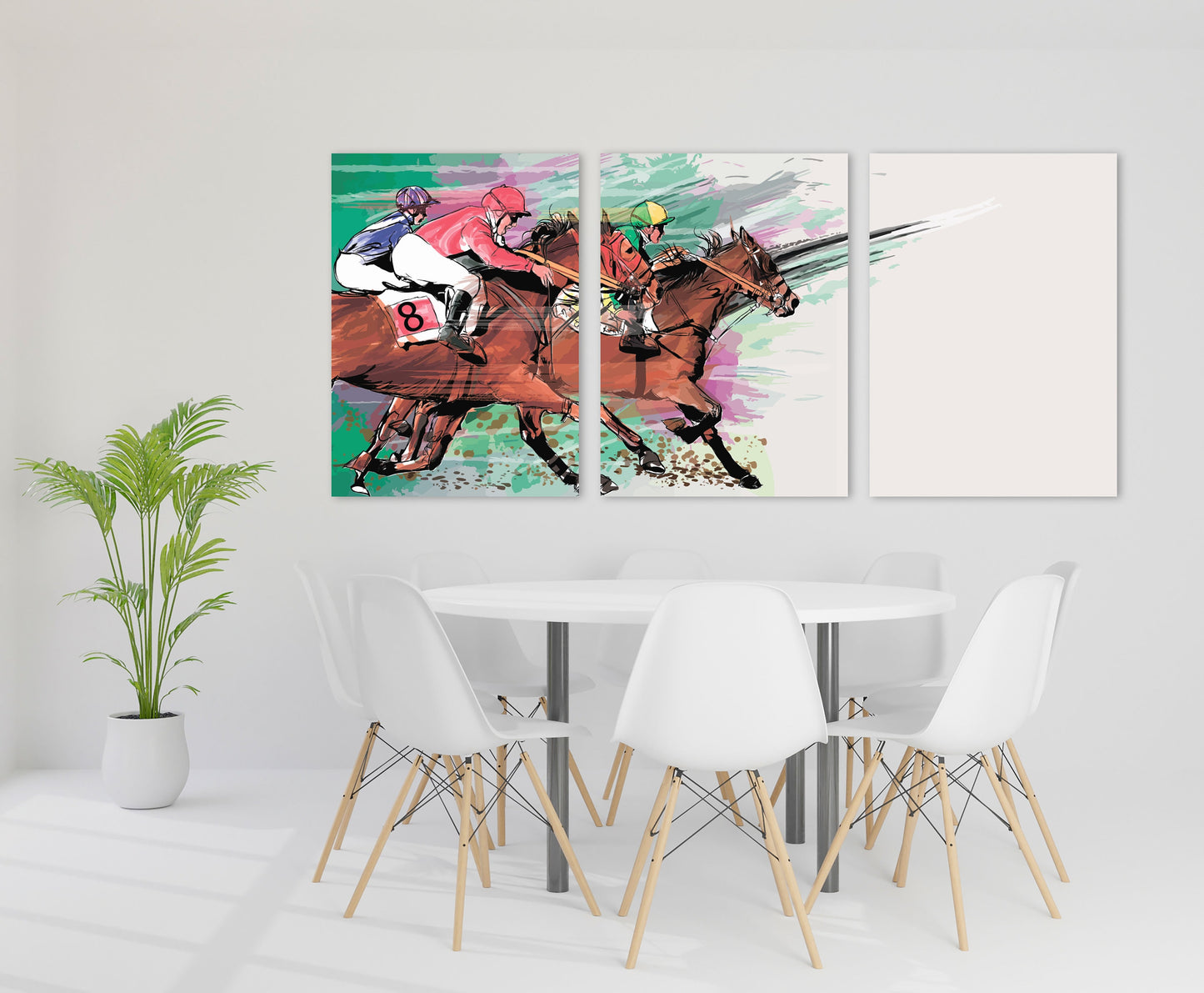 Horse racing art, horse wall art, amazing hand drawn horse paintings on canvas, canvas painting, decorative gift, fathers day gift