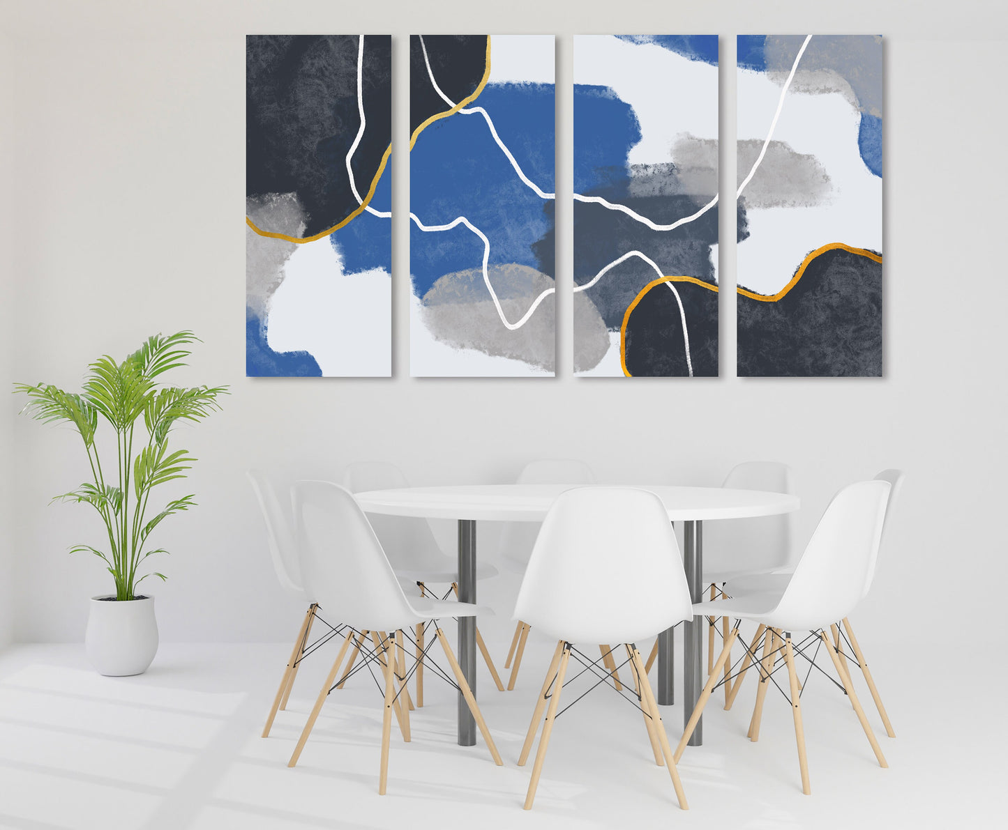 Abstract canvas multi panel wall art, extra large print on canvas, set of 3 abstract art prints, colorful wall artwork for gift, modern art