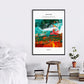 Three piece artworks in floater frame, abstract colorful wall art, multi colored wall hanging decor, sef of 3 framed abstract canvas prints