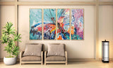 Large framed butterfly paintings on canvas, floater frame home wall decor, multi colored printable wall art, oil paintings canvas wall art