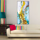 Large butterfly wall art, floater frame abstract artwork, golden butterflies canvas print, framed living room wall art, colorful artwork