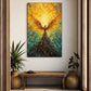 Large firebird canvas print, framed oil painting wall art, colorful hanging wall decor, floater frame bedroom artwork, bright gift wall art