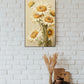 Сhamomile framed wall art, large botanical artwork in floating frame, printable flowers wall art, vertical floral canvas print for bedroom