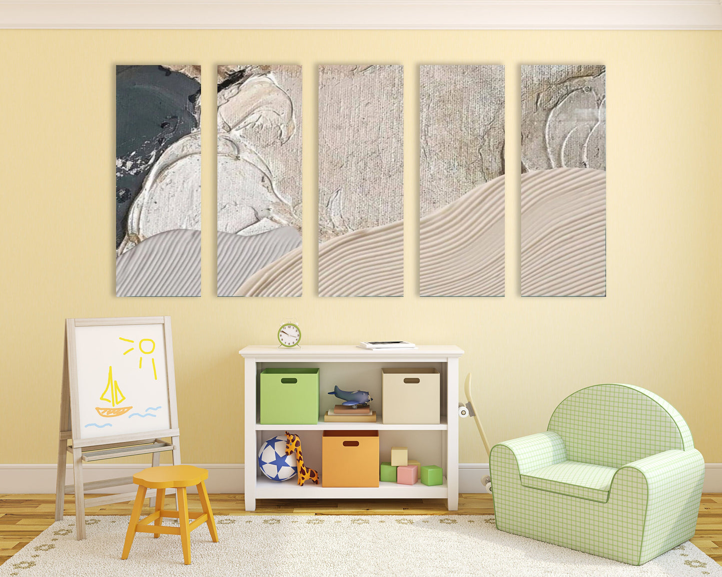 Abstract multi panel canvas print, large gray set of 3 artworks, modern wall art, conceptual bedroom artwork, picture for gift
