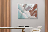 Large abstract canvas print, floating frame wave wall art, printable inpression artwork, living room wall art, abstraction print for gift