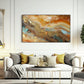 Large abstract canvas print, framed marble wall art, printable gold waves artwork, floater frame living room wall art, modern gift artwork