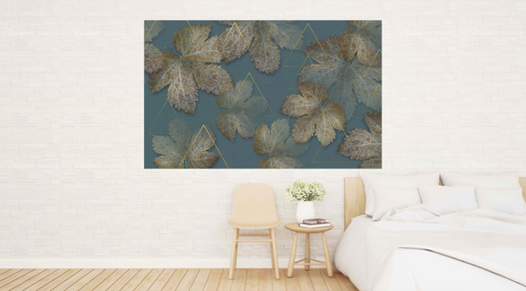 Dried leaves Canvas painting Picture ornament Modern abstract canvas painting Original wall art print Wall decor