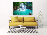 Waterfall art, Nature wall art paintings on canvas, home wall decor, canvas painting living room art bedroom wall decor extra large wall art