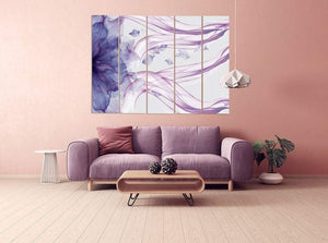 Flowers wall art paintings on canvas, home wall decor canvas painting housewarming and wedding gift multi panel wall art botanical paintings