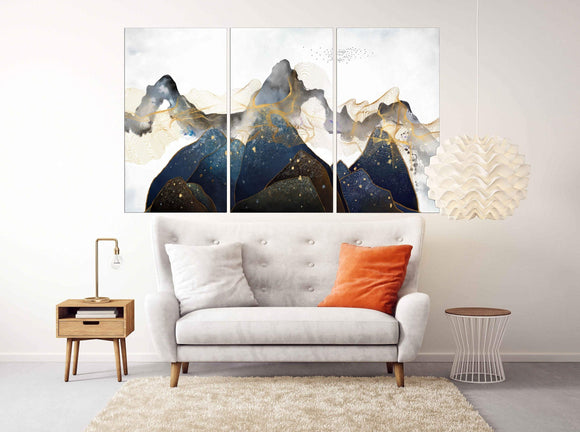 Blue ridge mountainsAbstract wall art paintings on canvas, nature wall art home wall decor, mountains wall art, smoky mountains gift