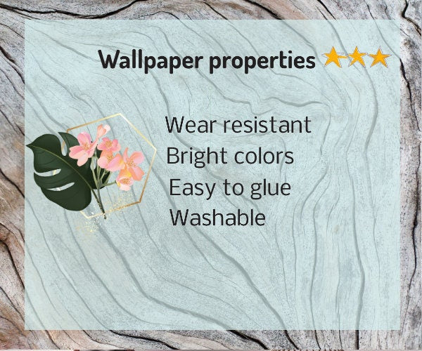 Flowers wallpaper Floral Peel and stick wallpaper Photo wallpaper Textured wallpaper adhesive wallpaper Botanical removable wallpaper