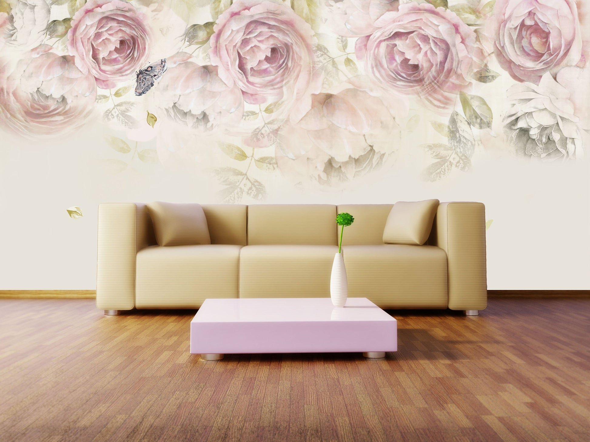 Flowers wall mural Floral Peel and stick Photo Textured adhesive wallpaper Botanical removable wallpaper wall covering