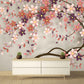 Removable wallpaper Sakura blossoms Japanese wall art Flowers wallpaper Peel&stick wallpaper Asian wall art Botanical Chinoiserie wallpaper