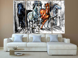 Watercolor horse Amazing hand drawn horse Horse wall art paintings on canvas Home wall decor Canvas painting Horse printable art