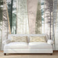 Foggy forest wall art woodland wallpaper Modern wallpaper Removable wallpaper Textured wallpaper fabric wallpaper vinyl wallpaper