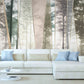 Foggy forest wall art woodland wallpaper Modern wallpaper Removable wallpaper Textured wallpaper fabric wallpaper vinyl wallpaper