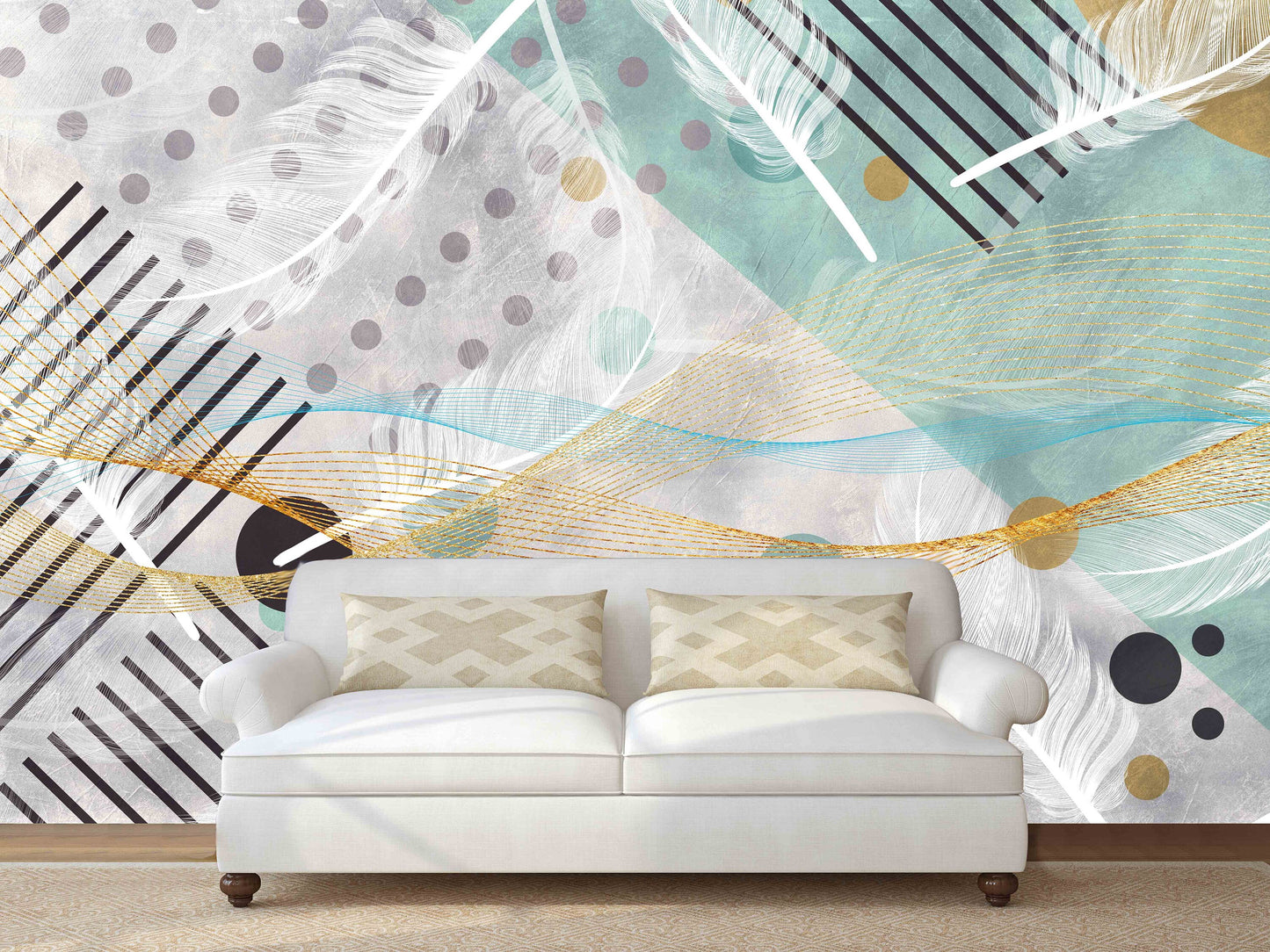 Geometric wallpaper 3d wall mural Abstract wallpaper Peel and stick wallpaper Photo wallpaper bedroom wallpaper removable wallpaper