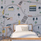 Boy nursery decor Removable wallpaper Textured wallpaper nursery wallpaper vinyl wallpaper modern wallpaper wall print art