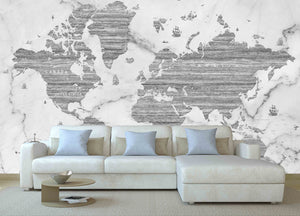 World map mural Removable wallpaper Textured wallpaper fabric wallpaper vinyl wallpaper modern wallpaper wall print art detailed world map