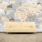 Kids world map World map mural Removable wallpaper Textured wallpaper nursery wallpaper vinyl wallpaper modern wallpaper wall print art