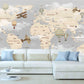 Kids world map World map mural Removable wallpaper Textured wallpaper nursery wallpaper vinyl wallpaper modern wallpaper wall print art