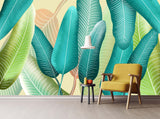 Banana leaves decor wallpaper Tropical Leaf Removable wallpaper modern banana leaves print wall mural peel and stick