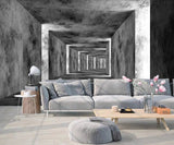 Gray 3d peel and stick art deco Abstract wallpaper Minimalist wall decor Modern wall mural living room bedroom removable wall covering
