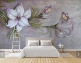 Boho wallpaper Flower wall backdrop Floral Peel and Stick wall mural Self Adhesive Removable wallpaper Living Room Bedroom wall decoration