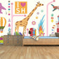 Kids room decor for girl and boy Removable wallpaper Baby vinyl wallpaper wall Animals print Peel and stick