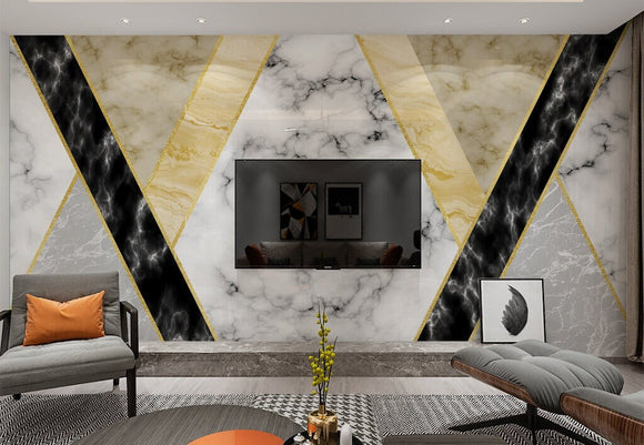 Marble Abstract wallpaper Peel and stick wall mural Gold wallpaper Wall decor Giant wall mural Removable wall covering bedroom wall decor