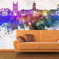 City neon sign City wall art Adhesive wall murals Wall prints Home wall decor Broad city Peel and stick wallpaper