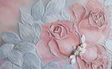 Rose wall art Flowers wallpaper Floral Peel and stick wallpaper Textured wallpaper adhesive wallpaper Botanical removable wallpaper