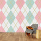 Pink removable wallpaper Geometric wallpaper Checkered decor Peel and Stick Aesthetic Room Decor for Teenage Girls