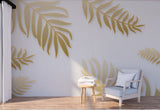Dried palm leaves Gold wallpaper Room decor aesthetic wallpaper for teenage girls Peel and stick Adhesive wall murals Wall decor