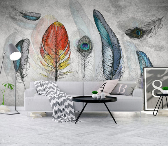 Abstract peel and stick wallpaper Removable Textured wall mural prints fabric vinyl Modern wallpaper wall sticker custom wall decoration