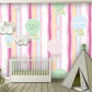 Nursery girl Blush wallpaper mural peel and stick Playroom wall decor Removable wallpaper Hot Air Balloon wallpaper Wall mural photography