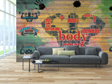 Peel and stick wall mural Modern Removable wall decor Textured fabric vinyl wallpaper wall covering stick on wallpaper boy room
